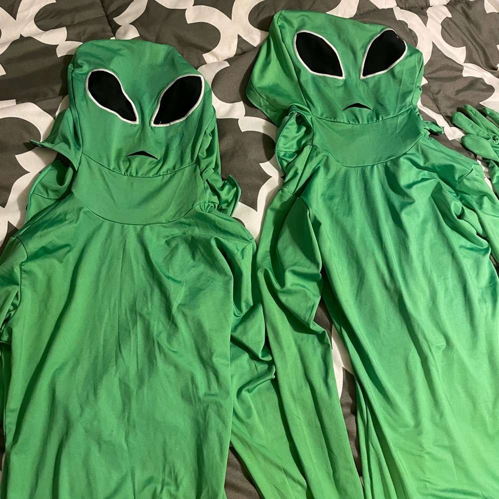 Kids Alien Green Skin Suit
